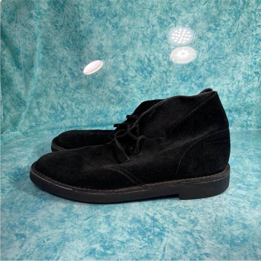 Clarks Desert Boot Men’s Black Suede Mid Top Casual Fashion Boots Size 10.5
